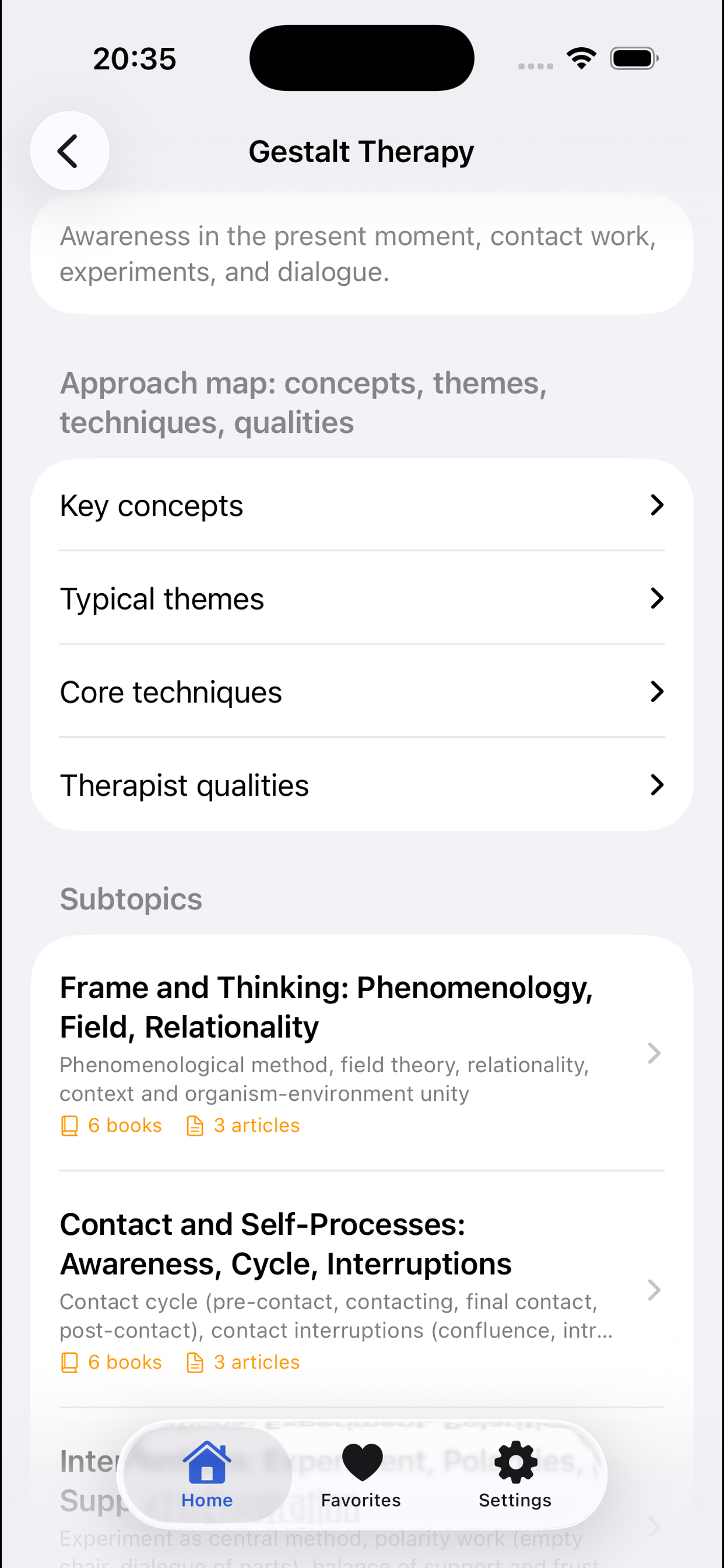 PsyMap — Modalities